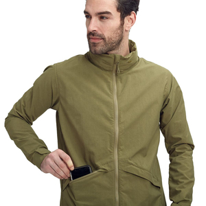 Wholesale Mens Technical Shell Jacket Hooded Water Resistant Breathable Outdoor Trekking Windbreaker Custom Logo Spring <b>Coat</b> - Product Image 5