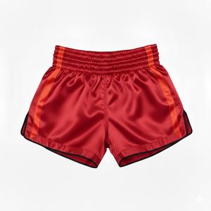 Pantalones Cortos de Muay Thai Personalizados al por Mayor con Logotipo, Pantalones de Entrenamiento de Kickboxing de Satén Crema Premium, Pantalones Deportivos Retro con Franja Lateral para Gimnasio y Fitness - Product Image 6