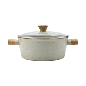 Casserole contemporaine antiadhésive avec revêtement en céramique de cuivre, cœur en aluminium robuste, couvercle en verre trempé - Product Image 6