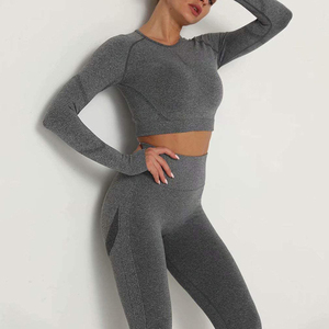 Ropa deportiva suave y transpirable para ejercicio, jogging y entrenamiento en el gimnasio, leggings de compresión, ropa de entrenamiento, conjunto de yoga - Product Image 2