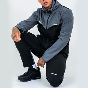 Conjunto de Chaqueta y Pantalones Deportivos Unisex, Cortavientos, Personalizable, Color Sólido, Impermeable, para Correr y Senderismo al Aire Libre - Product Image 5