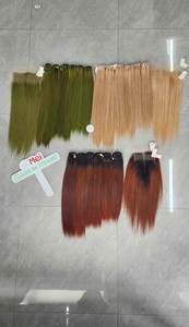 ผมต่อแบบเวอร์จินแท้ 100% จากเวียดนาม แบบตรงธรรมชาติ  แบบ Double Weft  พร้อมผมปิดหน้าผาก สีธรรมชาติ สำหรับผู้หญิงผิวสี ขายส่ง - Product Image 4