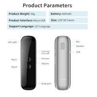 Dispositif de traduction AI G5 Pro Mini, 144 langues, traduction hors ligne, russe, allemand, espagnol, français, Android OS, écran couleur