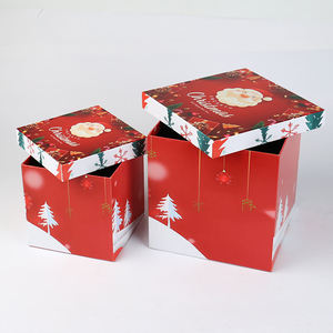 Juego de Cajas de Regalo de Navidad Biodegradables y Ecológicas Personalizadas, Caja con Tapa de Papel Especial, Laminación Mate, Tamaño Libre, Caja Rígida Personalizada - Product Image 2