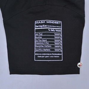 Camiseta de Manga Corta para Hombre Mash Mindset Negra, Cuello Redondo, Corte Regular Informal, Jersey con Estampado de Letras OEM, Transpirable, 100% Algodón - Product Image 3