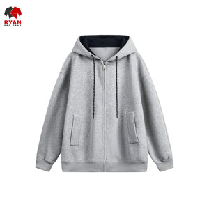 เสื้อฮู้ดดี้ผู้ชาย Ryan Pro Gear ปักโลโก้ตามสั่ง ซิปด้านหน้า ผ้าฟลีซคอตตอน 100% ระบายอากาศได้ดี สำหรับฤดูหนาว ดีไซน์ ODM - Product Image 5