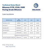 Asphalte pétrolier WELLBANK haute résistance, bitume de qualité 60/70 SG pour la construction routière