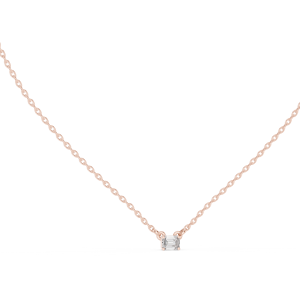 18kt Minimalist Gold <b>Pendant</b> <b>Emerald</b> Cut Lab Grown Diamond Rhodium Plated IGI Certified for Women's Wedding Engagement Daily - Product Image 5