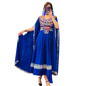 Afghan Kuchi Dress Handmade Pashtun Embroidered Lace Long Sleeves Women's Afghani Style Festival <b>Wedding</b> Afghan Kuchi Dress - Product Image 5