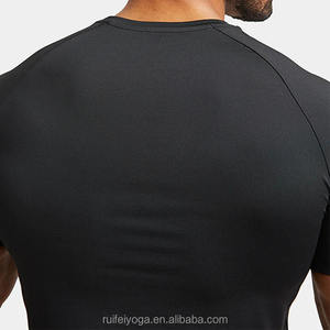 Camiseta Deportiva de Manga Corta para Hombre, Corte Ajustado, Secado Rápido, Cuello Redondo, Tejido de Poliéster, Color Sólido, para Entrenamiento - Product Image 6
