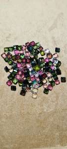 พลอยทัวร์มาลีนหลากสีธรรมชาติ ทรงแอสเชอร์ ขัดเงา น้ำหนัก 80 กะรัต ขนาด 4x5 มม. ปรับขนาดให้สม่ำเสมอ - Product Image 4