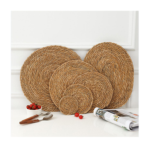 Napperons en jacinthe d'eau vietnamienne tissés à la main, naturels, pour importateurs, distributeurs, restaurants, hôtels - Product Image 3