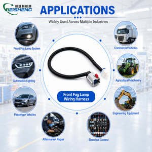 Faisceau de câblage pour feux antibrouillard avant RAM Automotive avec isolation en nylon, indice de protection IP67, alimentation 12V-24V CC, assemblage de câbles - Product Image 2