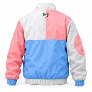 OEM Custom Unisex Color Block Windbreaker Half Zip Pullover Lightweight Nylon Jacket Private Label Direct from Factory Blimpex - Product Image 2