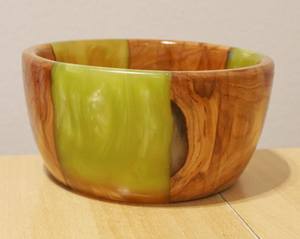 ชามเสิร์ฟงานแต่งงานทำมือจากไม้และเรซิ่นคุณภาพสูง หรูหรา เป็นมิตรกับสิ่งแวดล้อม ปรับแต่งได้ พร้อมผิวขัดมันด้วยไข่มุก - Product Image 4