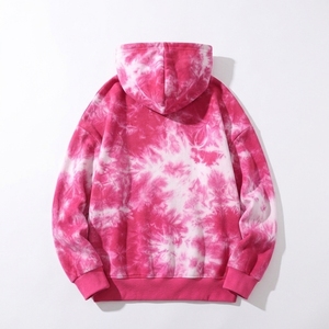 Sudadera con capucha de alta calidad, estilo tie-dye, de algodón y poliéster, al por mayor. - Product Image 4