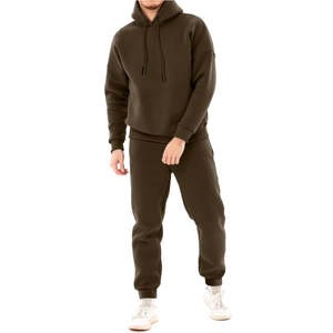 Ensemble de survêtement sportif en coton de haute qualité pour homme, personnalisable, avec sweat-shirt et pantalon de jogging, en molleton, deux pièces, OEM - Product Image 4