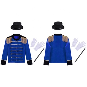 4-16 Enfants Garçons <span class=keywords><strong>Cirque</strong></span> Costume Sets Tops Avec Chapeau Baguette Magique Gants Sets pour Cosplay Dress up Performance Theme Party Role Play - Product Image 5