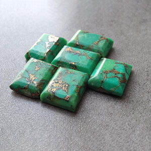 พลอยเทอร์ควอยซ์สีเขียวคุณภาพระดับ AAA+ ทรงสี่เหลี่ยมผืนผ้าเจียระไนแบบเหลี่ยมเพชรพลอย ขนาดปรับเทียบแล้ว - Product Image 2