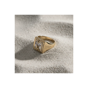 แหวนเพชรตัวอักษรขอบคู่สีชมพู |   เพชรที่เพาะเลี้ยงในห้องปฏิบัติการ |   แหวนอักษรย่อสั่งทำพิเศษ |   เครื่องประดับทองคำแท้ 14K สำหรับงานปาร์ตี้ - Product Image 1