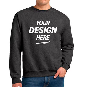 Sweat-shirt à col rond moderne pour homme, style hip-hop streetwear, pull en molleton uni, vêtement urbain haut de gamme - Product Image 1