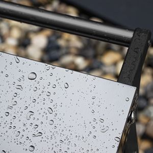 Supporto mobile per forno pizza in acciaio inossidabile, tavolo da esterno per preparazione e servizio, per carrello bar da patio, carrello barbecue da giardino - Product Image 3