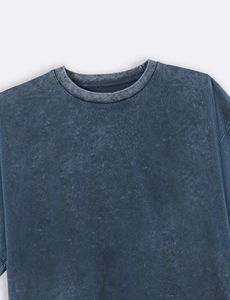 2026 Men's Oversized Washed Cotton T-<b>Shirt</b> O-Neck Short Sleeve Solid Color Casual Wear Custom Logo T-<b>Shirt</b> For Men's - Product Image 5