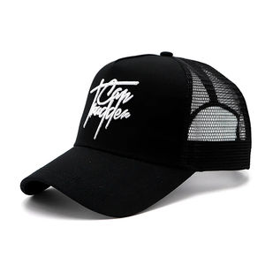Casquettes de camionneur en maille à 5 panneaux pour hommes, de haute qualité, en gros, avec logo brodé 3D personnalisé, design classique - Product Image 1