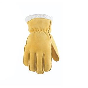 Gants d'hiver en cuir de qualité supérieure, doublés thermiquement, chauds, pour le travail en extérieur, la conduite et la protection - Product Image 5