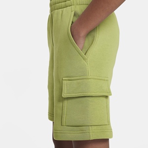 Shorts cargo vert olive pour homme, taille mi-haute, bande élastique, coton respirant, décontractés, avec poches - Product Image 4