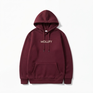 เสื้อฮู้ดดี้ผู้ชาย สไตล์สตรีทแวร์ ฮิปฮอป ผ้าฝ้าย 100% เนื้อหนา ซับในระบายอากาศได้ดี สำหรับงานพิมพ์ลายนูน 3 มิติ แบบกำหนดเอง - Product Image 5