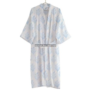 ชุดกิโมโนผ้าฝ้ายพิมพ์ลายแขนกุด - Product Image 2