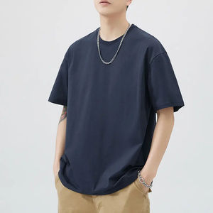 เสื้อยืดผู้ชายแบบครึ่งแขนทรงโอเวอร์ไซส์หนาพิเศษ 300 กรัม ดีไซน์เฉพาะตัว และเสื้อยืดคอกลมทรงหลวมสำหรับฤดูร้อน ขายส่ง - Product Image 4