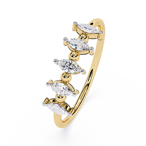 แหวนเพชรทรงมาร์คีส์แบบมินิมอลคลาสสิกสำหรับผู้หญิง ทอง 10k 14k 18k สำหรับงานหมั้น งานแต่งงาน และวันครบรอบ - Product Image 6
