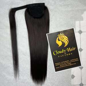 Venta al por mayor Paquetes de cabello vietnamita Cola de Caballo Cabello humano 100% Paquetes de cabello humano - Product Image 4