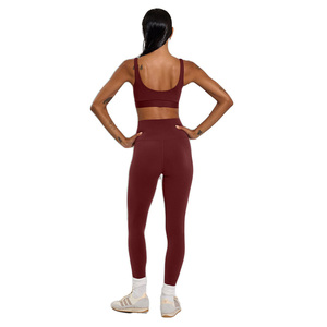Women's High Waist <b>Leggings</b> Solid Color Athletic Tights with Tummy Control ports <b>Leggings</b> Compression Gym Pants for Fitness - Product Image 3