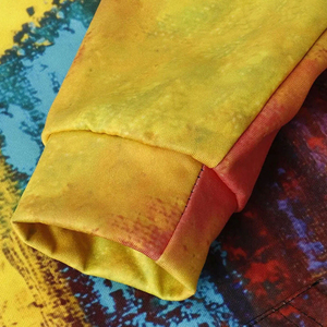 เสื้อสเวตเชิ้ตมีฮู้ดสำหรับผู้ชาย พิมพ์ลายสีแบบนามธรรม ทรงปกติ ลำลอง ผ้าถักโพลีเอสเตอร์ สำหรับใส่ในฤดูใบไม้ร่วง - Product Image 4