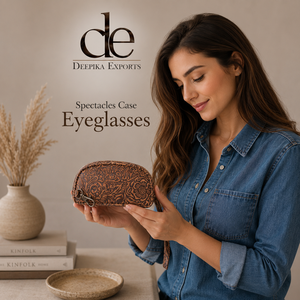 New Arrival Real Handcrafted Tooled Leather Spectacles <b>Case</b> Eyeglasses Holder Unisex Reading <b>Glass</b> Sleeve <b>Case</b> - Product Image 6