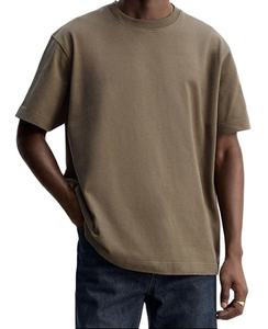 Nouveau T-shirt vierge à manches courtes et à col rond de haute qualité 100% coton épais et écologique Impression de logo personnalisé pour hommes - Product Image 1