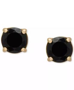 2-Pc. <b>Set</b> Onyx <b>Stud</b> & Chain Drop <b>Earrings</b> in 14k Gold-Plated Sterling <b>Silver</b> | Macy's - Product Image 5