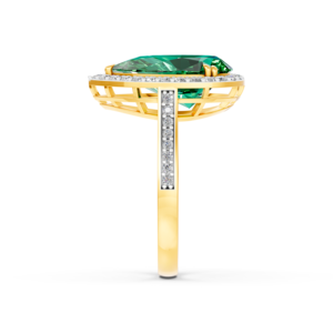 Anillo de Oro Sólido de 14K, 9K, 10K, 18K con Gema de Laboratorio de 5.5Ct, Certificado IGI, RJC, ODM, OEM, Fabricante de Joyería Fina Ética, Venta al Por Mayor E20134 - Product Image 3