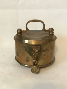 Royal Inspired Brass Cricket <b>Box</b> For Decorative Gifting With <b>Floral</b> Engraving And Heritage Indian Character - Product Image 4