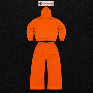 Ensemble de survêtement Orange Money Bag Logo pour homme, sweat à capuche et pantalon de jogging de qualité supérieure, streetwear décontracté, vêtements de sport athlétiques, tissu doux - Product Image 6