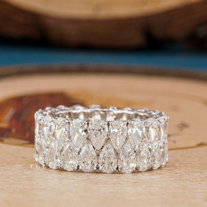 Bague élégante en or 14 carats avec diamant de laboratoire pour femme, bijoux fins, bague de fiançailles avec diamant synthétique, cadeau minimaliste pour un anniversaire - Product Image 1