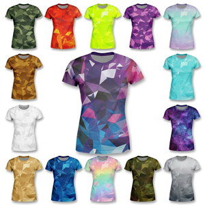 Vêtements de sport, design personnalisé, sublimation, col rond, manches courtes, toutes saisons, fitness, yoga, entraînement, t-shirts de sport confortables - Product Image 1