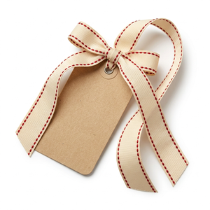 Ruban gros-grain 25 mm ivoire crème à bordure rouge pour cadeaux de mariage, emballage cadeau, nœuds pour cheveux - Fournisseur en gros - Product Image 1