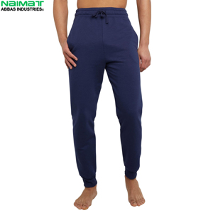 Ribbed Waistband Classic Fit Sweatpants <b>Men</b> Plain Solid Apparel High Density Cotton Training <b>Trousers</b> Piece - Product Image 1