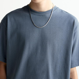 เสื้อยืดคอกลมทรงบ็อกซี่ผ้าฝ้ายสำหรับผู้ชาย พิมพ์โลโก้ตามสั่ง ผ้าคุณภาพสูง รับผลิตแบบ OEM เสื้อยืดทรงบ็อกซี่ - Product Image 5