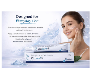 Gel à l'acide salicylique à 1 % Zitcare-S - 0,71 oz (20 g) |   Soins contre l'acné et les boutons pour une peau plus claire et plus lisse - Product Image 5