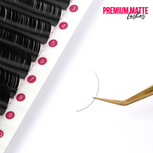 Extensions de cils Charmlash en gros, noir mat intense, qualité supérieure, cils russes personnalisables, noir profond glamour - Product Image 1